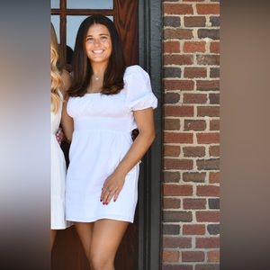 White mini dress